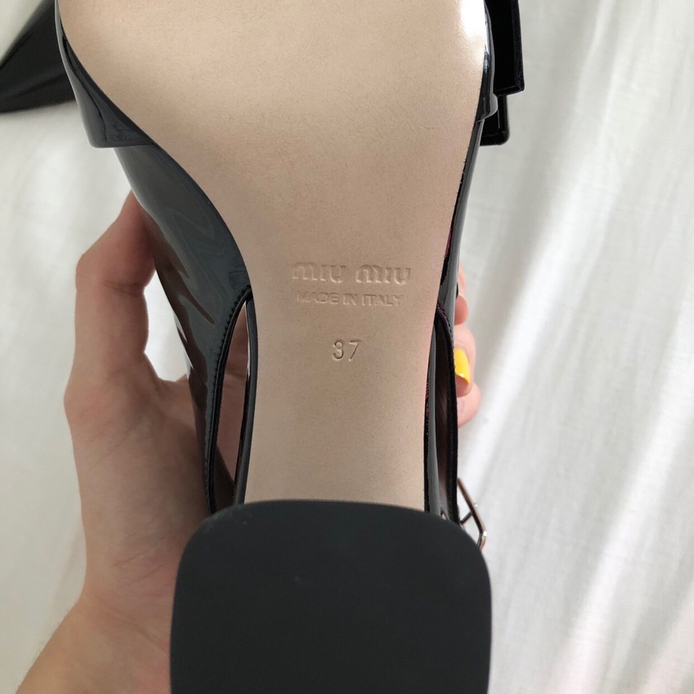 Miu Miu Buckle Pointed Toe Slingbacks - image 4